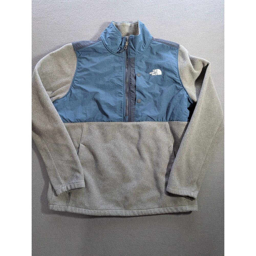 The North Face Women’s Denali Fleece Jacket XL Gray Blue Vintage Full Zip Snap
